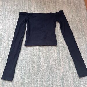 NWT Pull&Bear black off shoulder long sleeve top